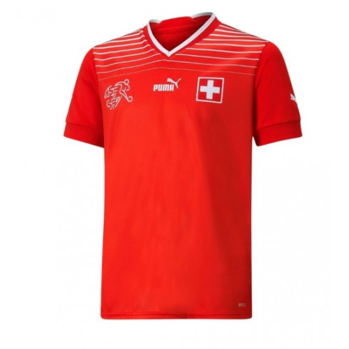 Schweiz Xherdan Shaqiri #23 Hjemmebanetrøje VM 2022 Kort ærmer